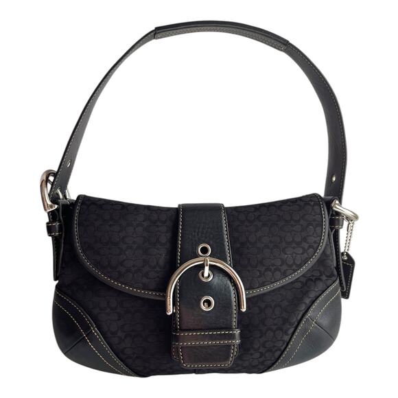 Vintage COACH 6818 SoHo Black Mini Signature 2005 Y2K - Picture 7 of 11